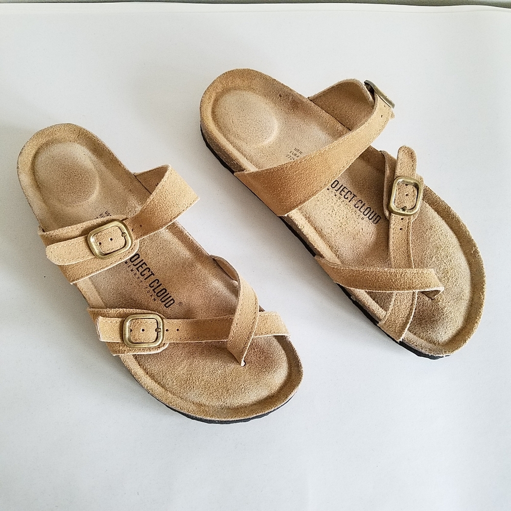Project Cloud Lian Genuine Leather Memory Foam Sandals Size 10 - Picture 3 of 10
